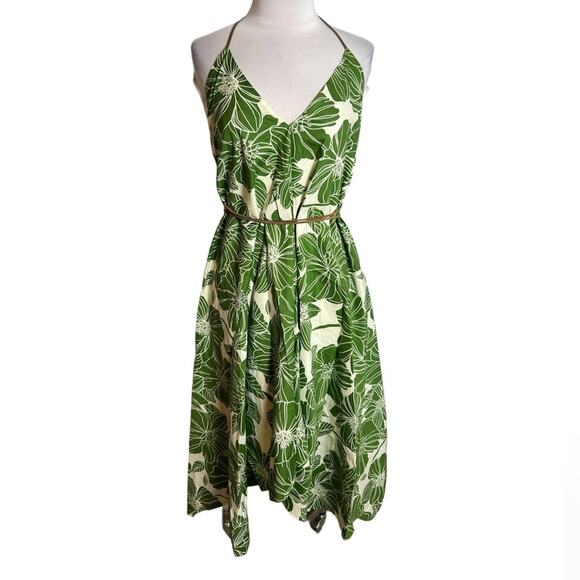 NWT Bill Hallman cotton island dress palm print Sz XS - Picture 1 of 5